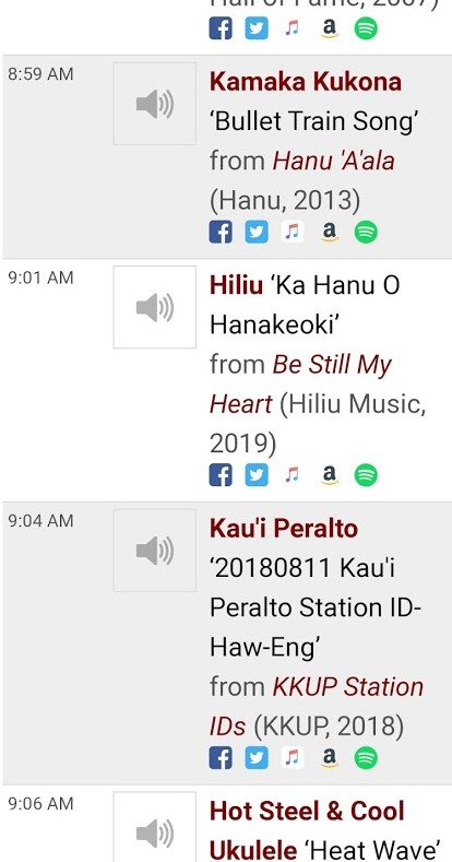 KKUP played our songs on the air