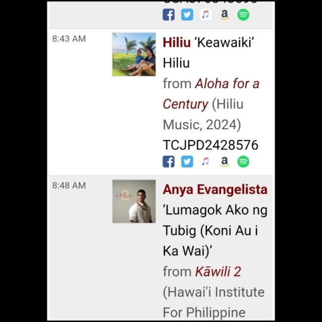 Hiliu's songs are being featured weekly on the program Mele O Hawaii on KKUP Cupertino 91.5 FM in California✨ So far, two tracks from our latest album, Aloha for a Century, have been introduced: Keawaiki and Lei Ohaoha! 🎶
Tune in and enjoy the music! 🌺

カリフォルニアのFM局 KKUP Cupertino 91.5 FM の番組、Mele O Hawaii の中で毎週Hiliuの曲を流していただいています✨ すでに、新しいアルバム Aloha for a Century の中から Keawaiki と Lei Ohaoha の2曲を紹介していただきました！🎶
ぜひ聴いてみてください！🌺
#Hiliu #AlohaForACentury #MeleOHawaii #KKUP #HawaiianMusic #Keawaiki #LeiOhaoha #HawaiianCulture #音楽好きな人と繋がりたい #ハワイアンミュージック