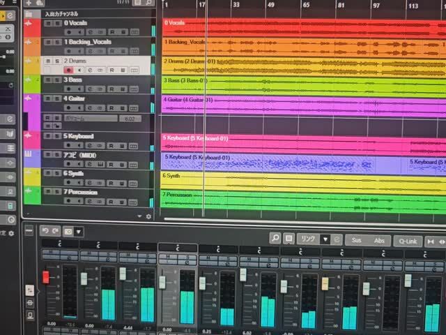 もう少しお待ちください。新しい曲の制作活動中。Cubaseと格闘中 #cubase #新曲 #hiliu